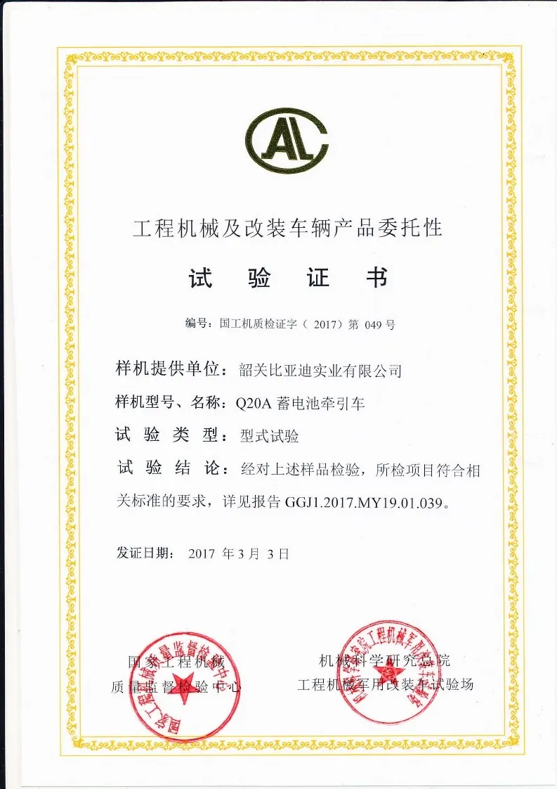 Certificat dessai de type Q20A(Figure1)