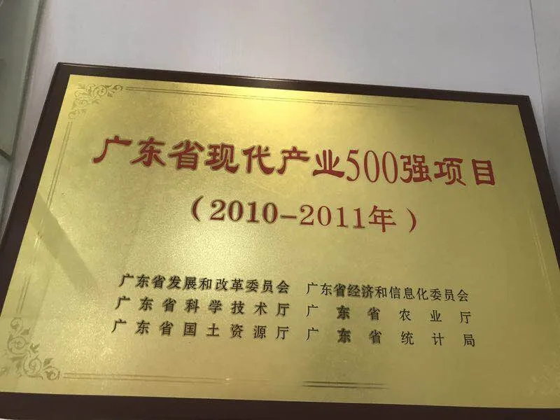 Chariot élévateur BYD | Certification des 500 meilleurs projets de lindustrie moderne de la province du Guangdong 2010-2011(Figure1)
